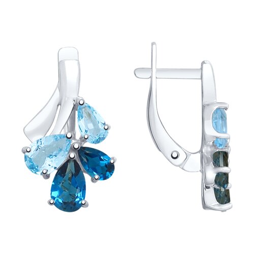 

Серьги из серебра TEO MAORI 892022081, топаз, 892022081