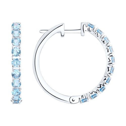 

Серьги конго из серебра TEO MAORI 892022140, топаз, 892022140