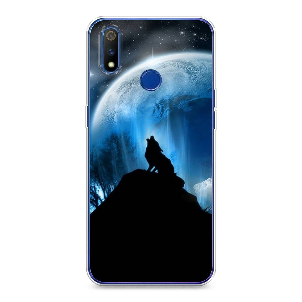 

Чехол на Realme 3 Pro "Волк 2", Синий;черный;белый, 251250-1