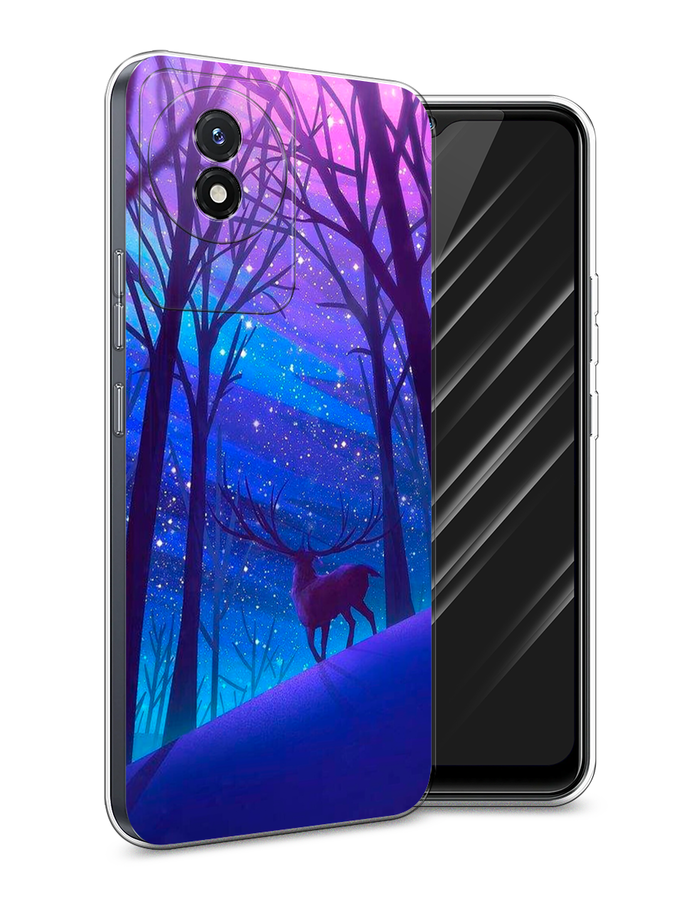 

Чехол Awog на Vivo Y02 "Северный олень", Фиолетовый;голубой;синий, 268150-2
