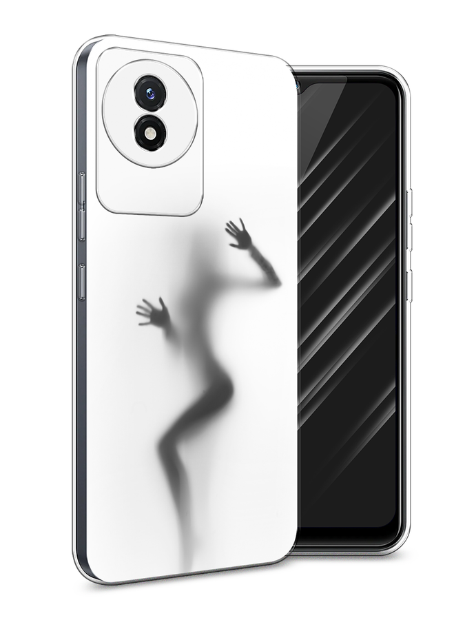 

Чехол Awog на Vivo Y02 "Девушка в душе", Серый;белый;черный, 268150-7