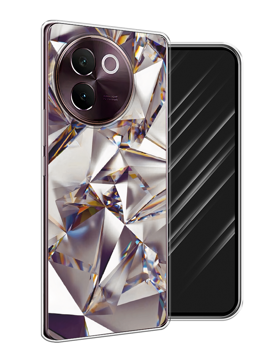 

Чехол Awog на Vivo V30e "Бриллианты", Серебристый;бежевый, 2610550-1