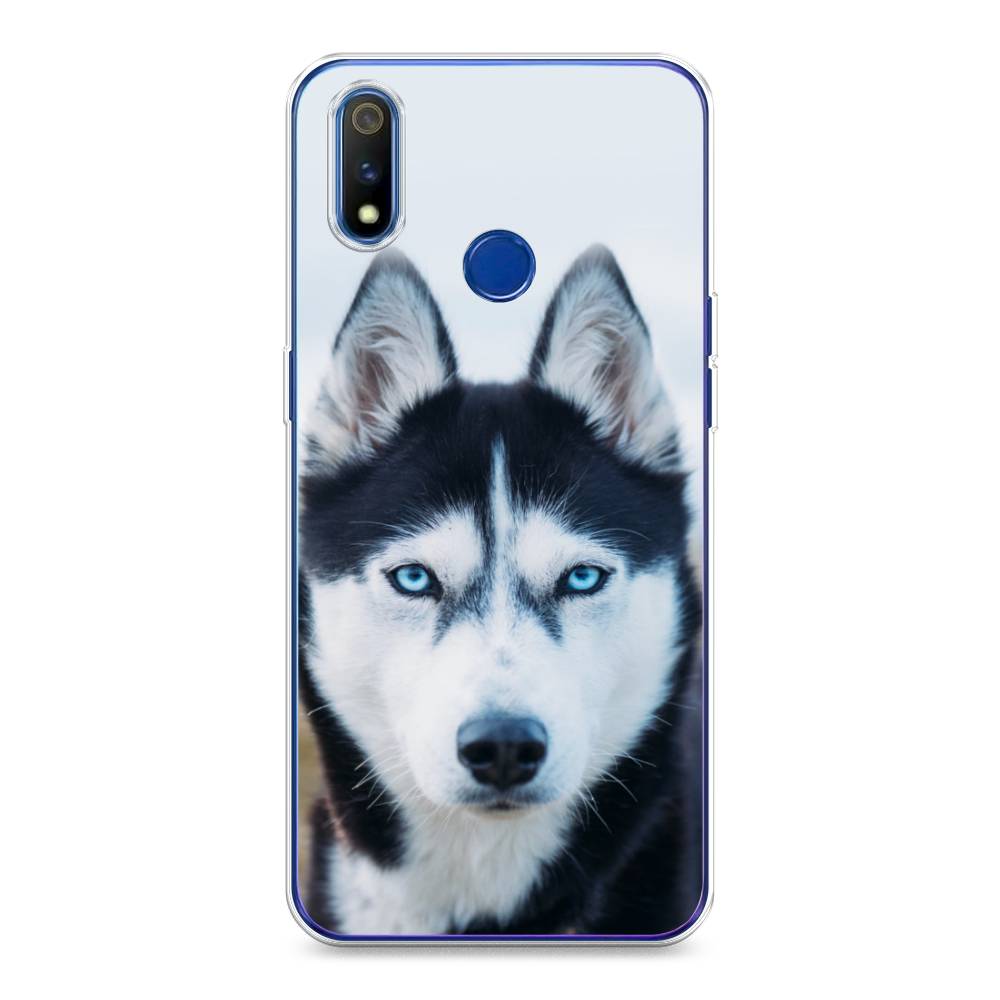 

Чехол на Realme 3 Pro "Хаски 2", Синий;белый, 251250-1