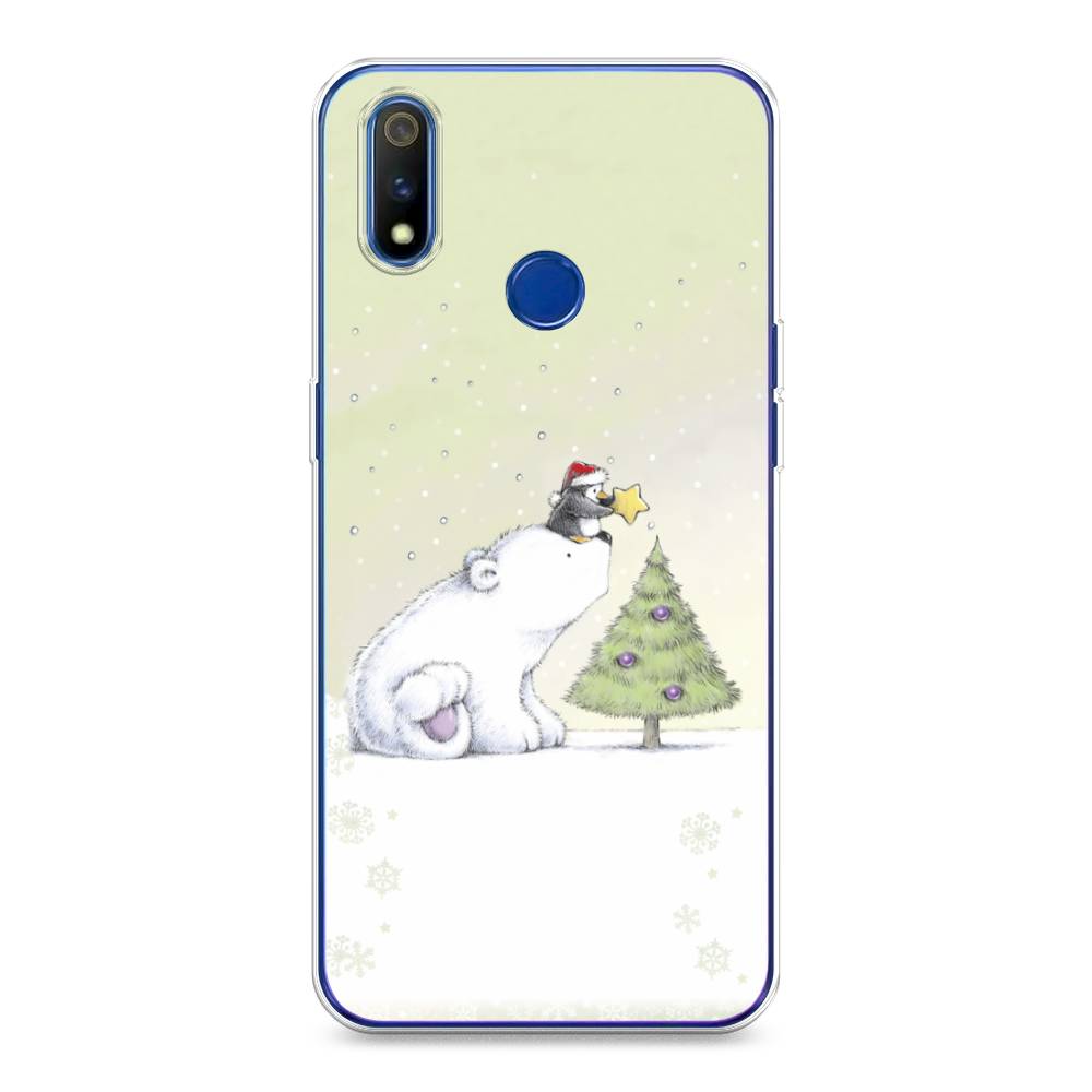 

Чехол на Realme 3 Pro "Украшение елки", Белый;бежевый, 251250-5