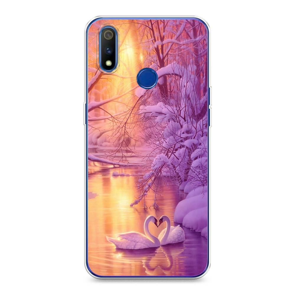 

Чехол на Realme 3 Pro "Зима 1", Фиолетовый;желтый, 251250-2