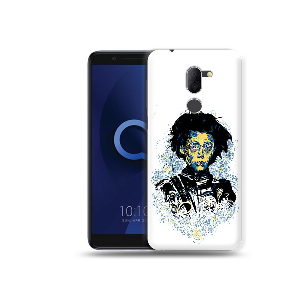 

Чехол MyPads Tocco для Alcatel 3X парень черно-белый абстракция (PT112114.674.535), Прозрачный, Tocco