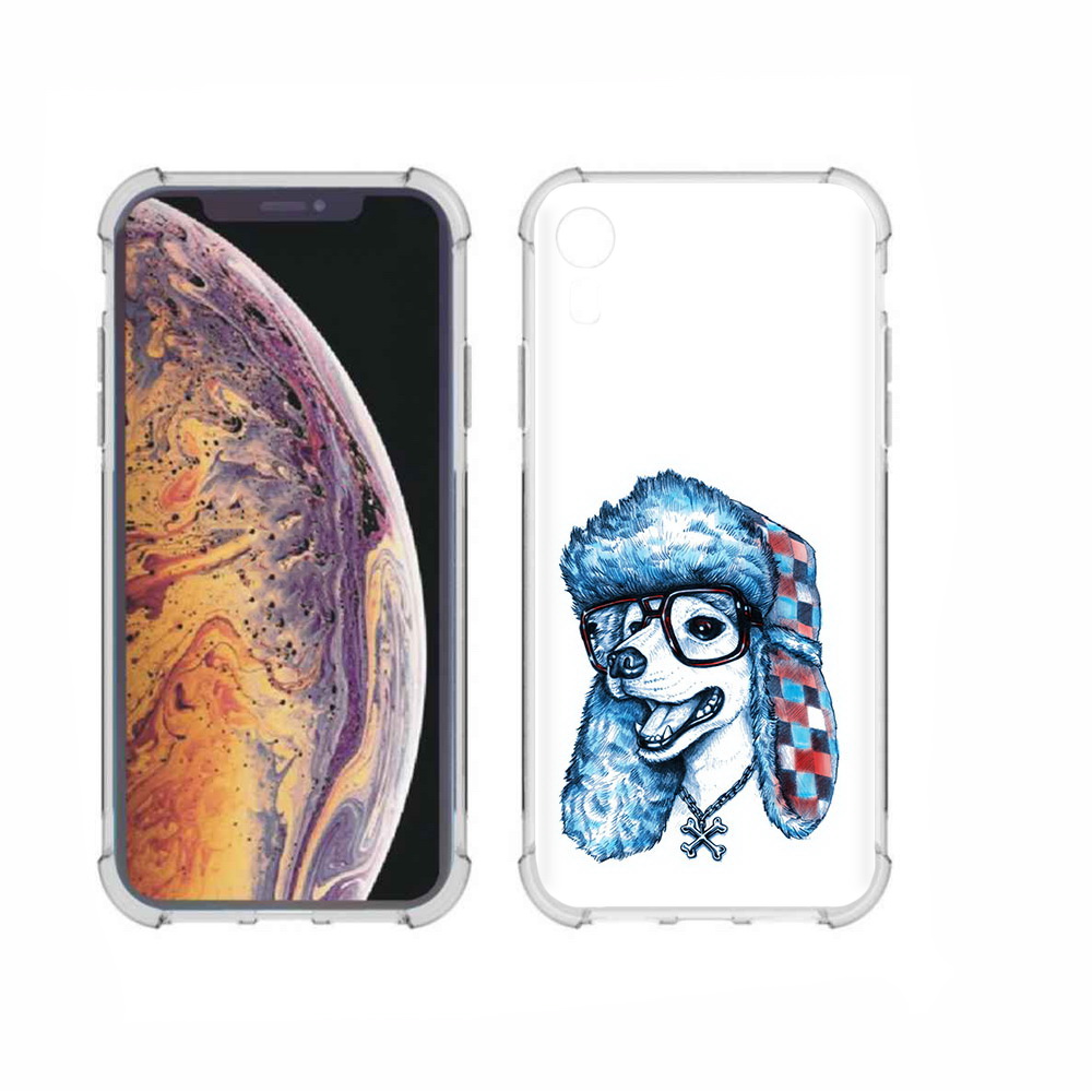 

Чехол MyPads Tocco для Apple iPhone XR зимний пес, Прозрачный, Tocco