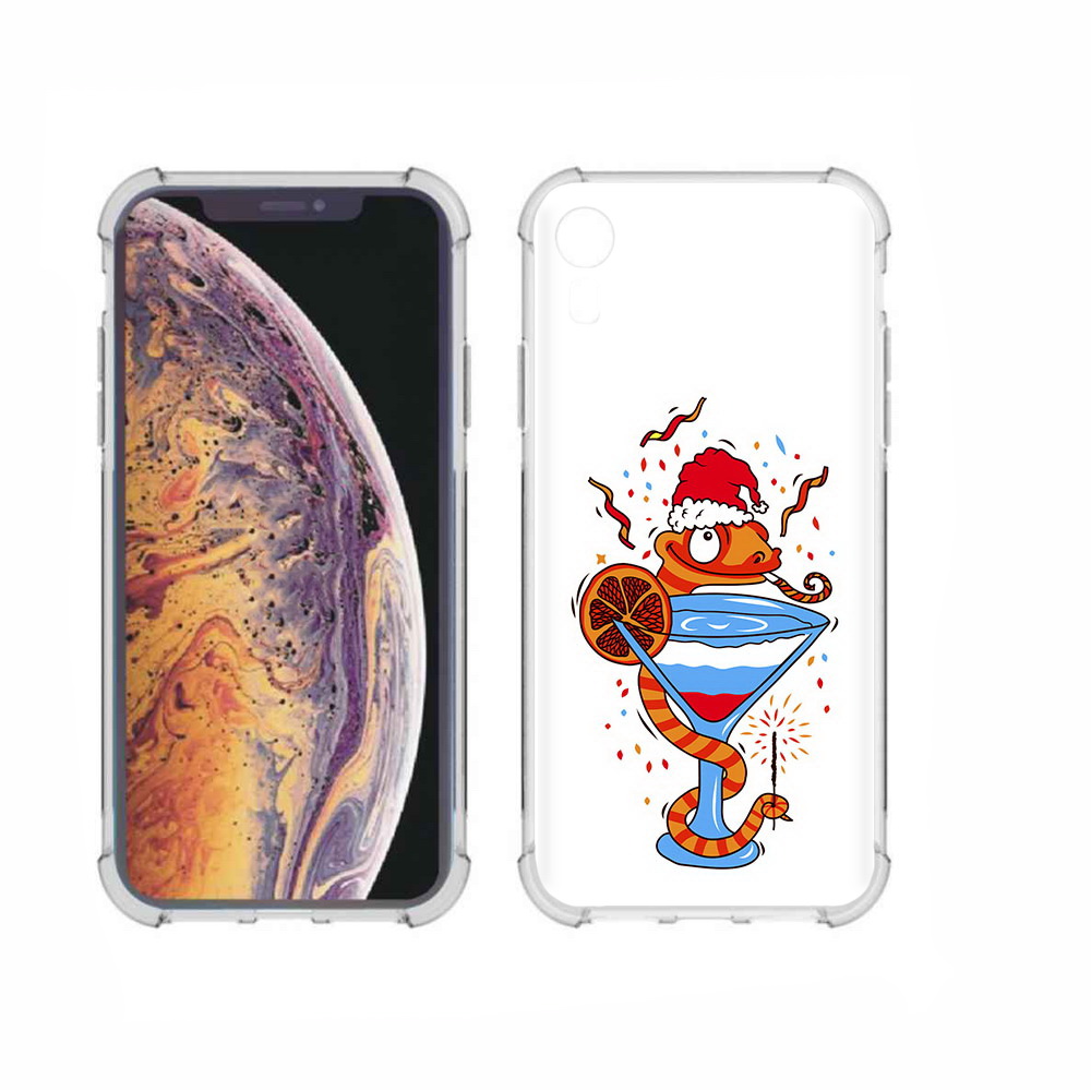 

Чехол MyPads Tocco для Apple iPhone XR змейка, Прозрачный, Tocco
