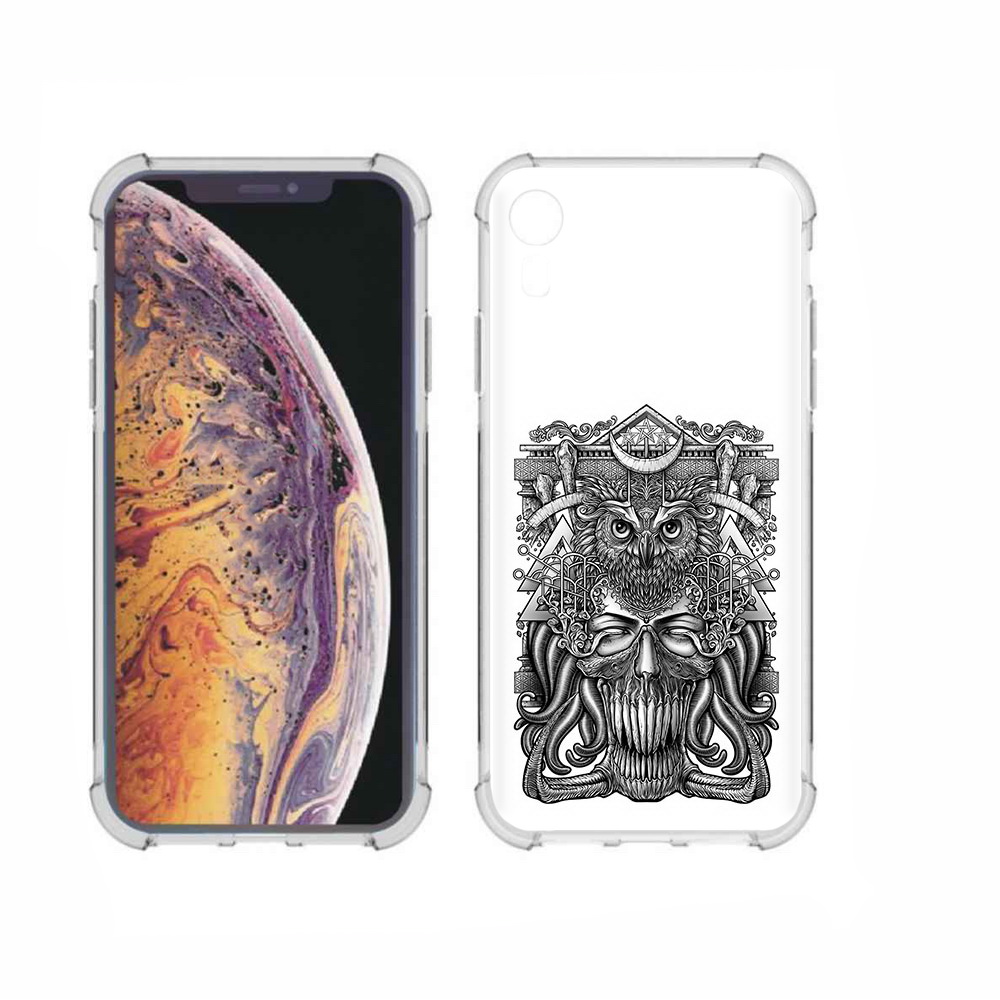 

Чехол MyPads Tocco для Apple iPhone XR зубастая сова, Прозрачный, Tocco
