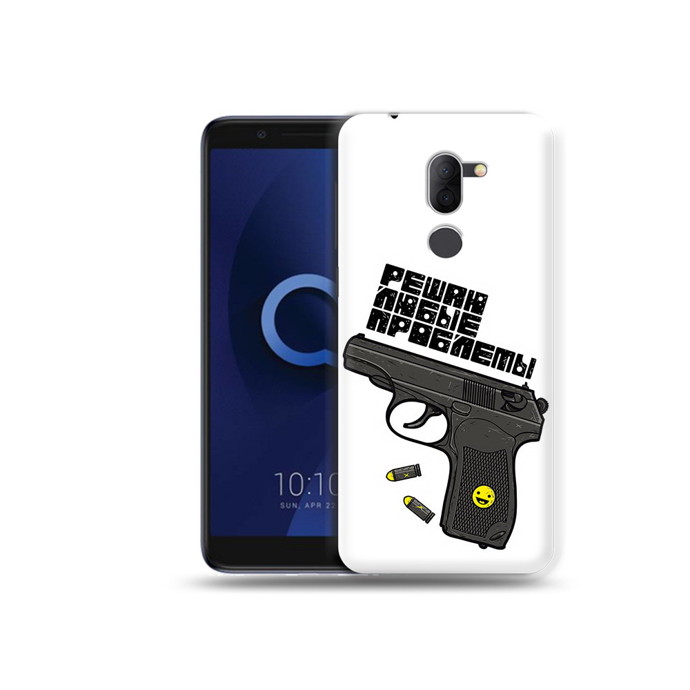 

Чехол MyPads Tocco для Alcatel 3X пистолет против проблем (PT112114.674.542), Прозрачный, Tocco