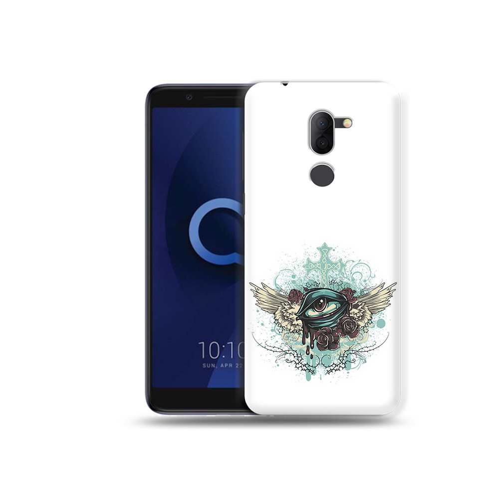 

Чехол MyPads Tocco для Alcatel 3X плачущий глаз с крыльями (PT112114.674.544), Прозрачный, Tocco