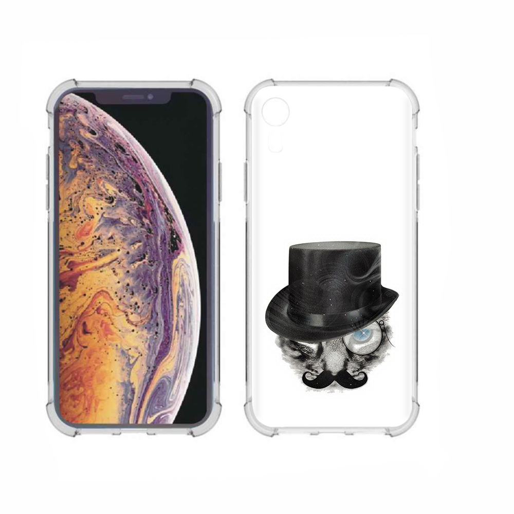 

Чехол MyPads Tocco для Apple iPhone XR интелегентный кот, Прозрачный, Tocco