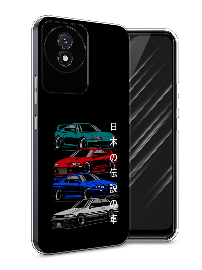 

Чехол Awog на Vivo Y02 "JDM Legend cars", Зеленый;красный;синий, 268150-5