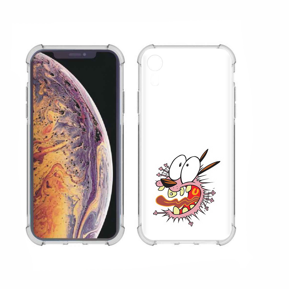 

Чехол MyPads Tocco для Apple iPhone XR испуганный бобик, Прозрачный, Tocco