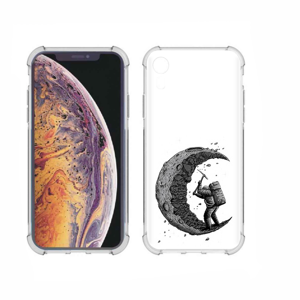 

Чехол MyPads Tocco для Apple iPhone XR камненная луна, Прозрачный, Tocco