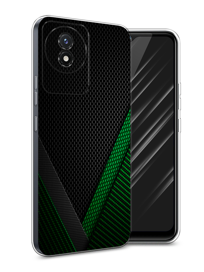 

Чехол Awog на Vivo Y02 "Зеленый карбон", Черный;зеленый, 268150-3