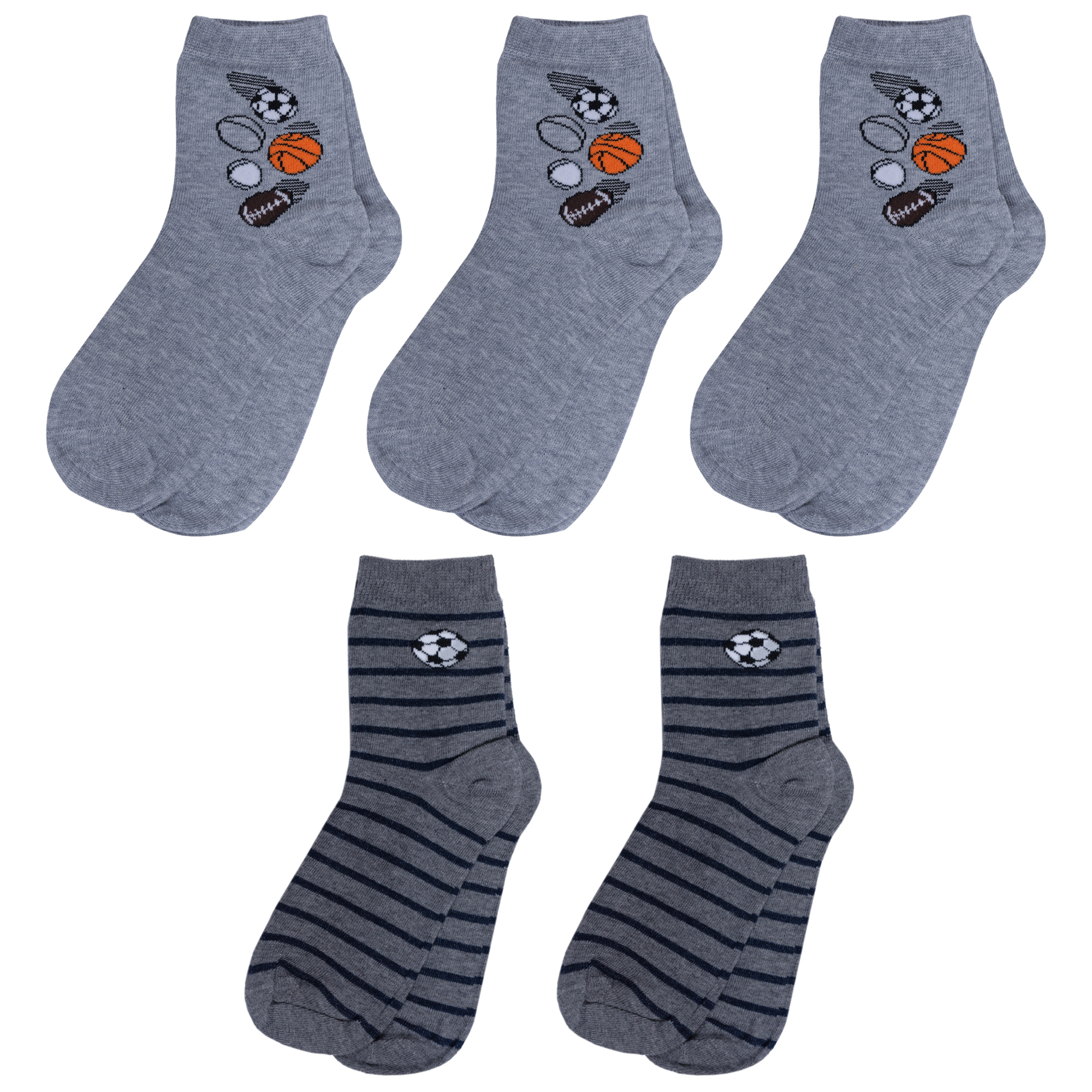 

Носки детские Rusocks 5-Д-31348 цв. серый; белый; синий; оранжевый р. 16-18, 5-Д-31348