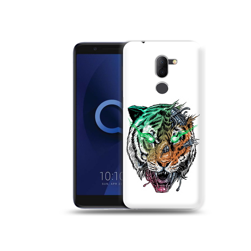 

Чехол MyPads Tocco для Alcatel 3X робо-тигр (PT112114.674.584), Прозрачный, Tocco