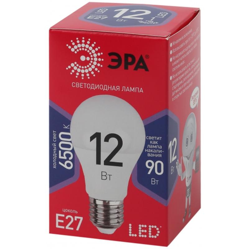 

Лампа светодиодная ЭРА LED A60-12W-865-E27 R 12Вт Е27 6500К Б0045325, 3шт.