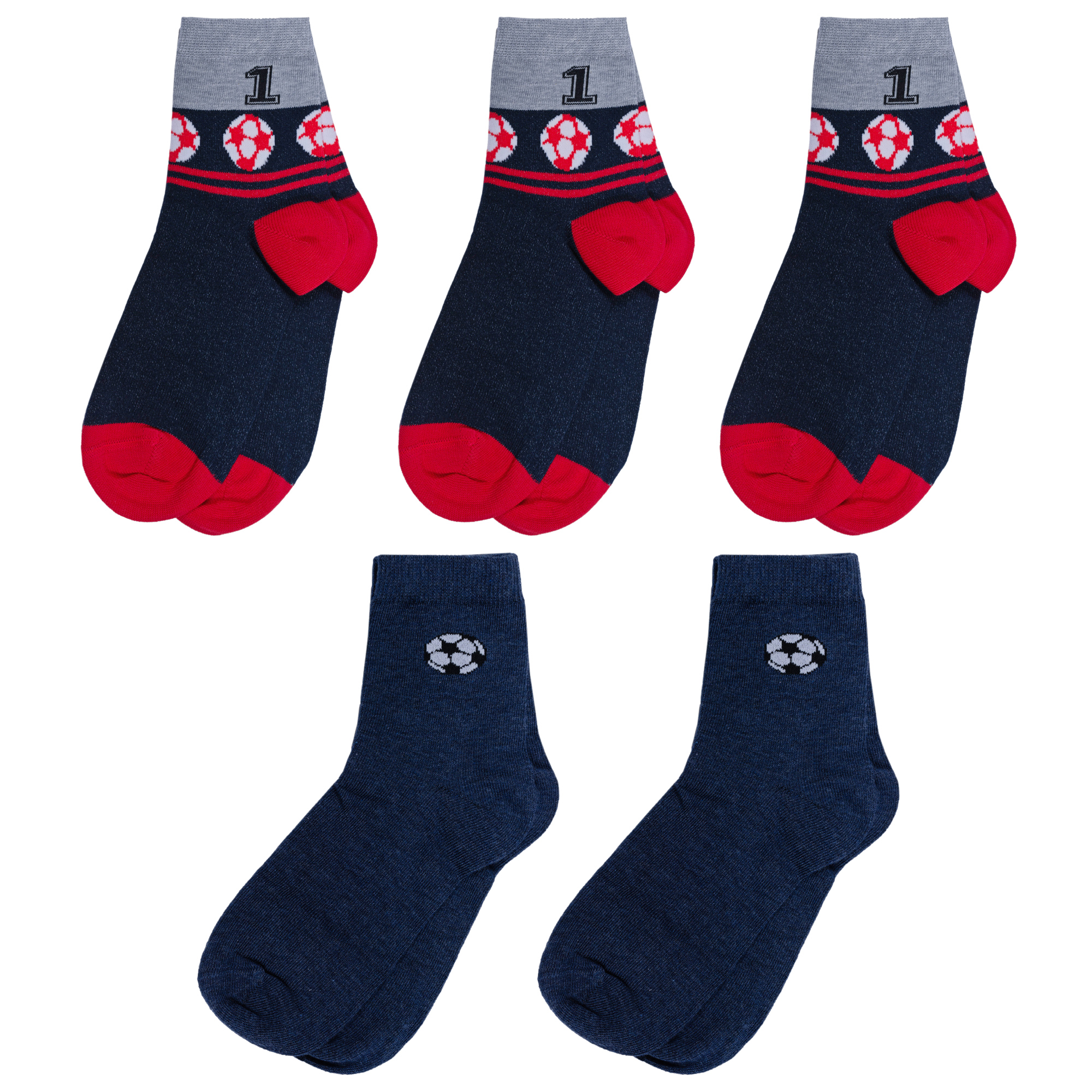 

Носки детские Rusocks 5-Д-31348 цв. синий; красный; серый; белый р. 14-16, 5-Д-31348