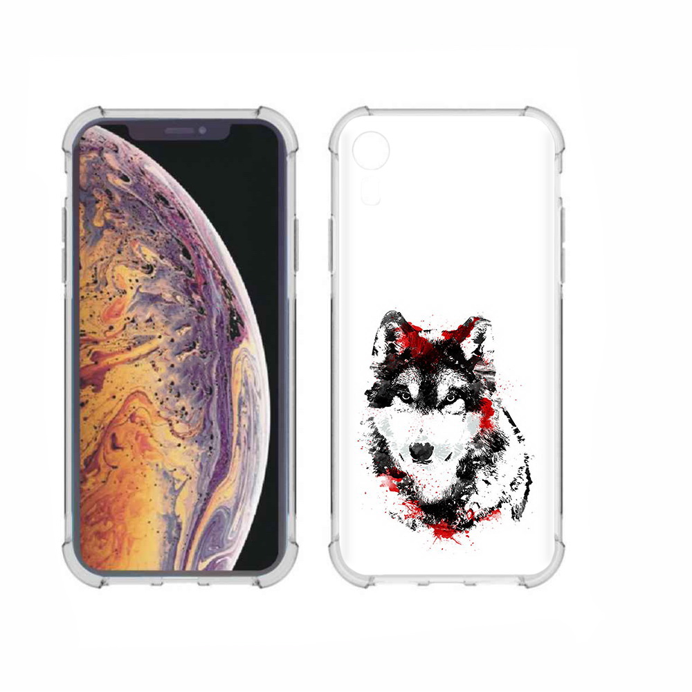 

Чехол MyPads Tocco для Apple iPhone XR кровавый волк, Прозрачный, Tocco