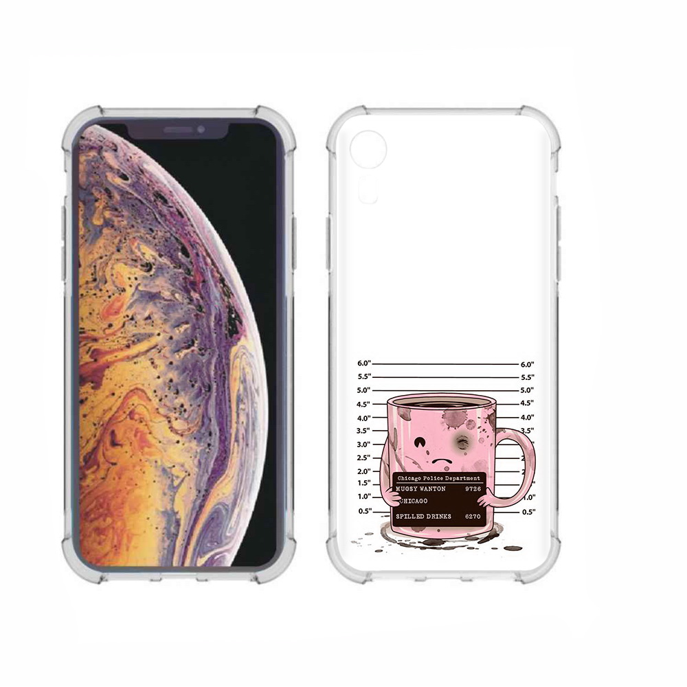

Чехол MyPads Tocco для Apple iPhone XR кружка, Прозрачный, Tocco