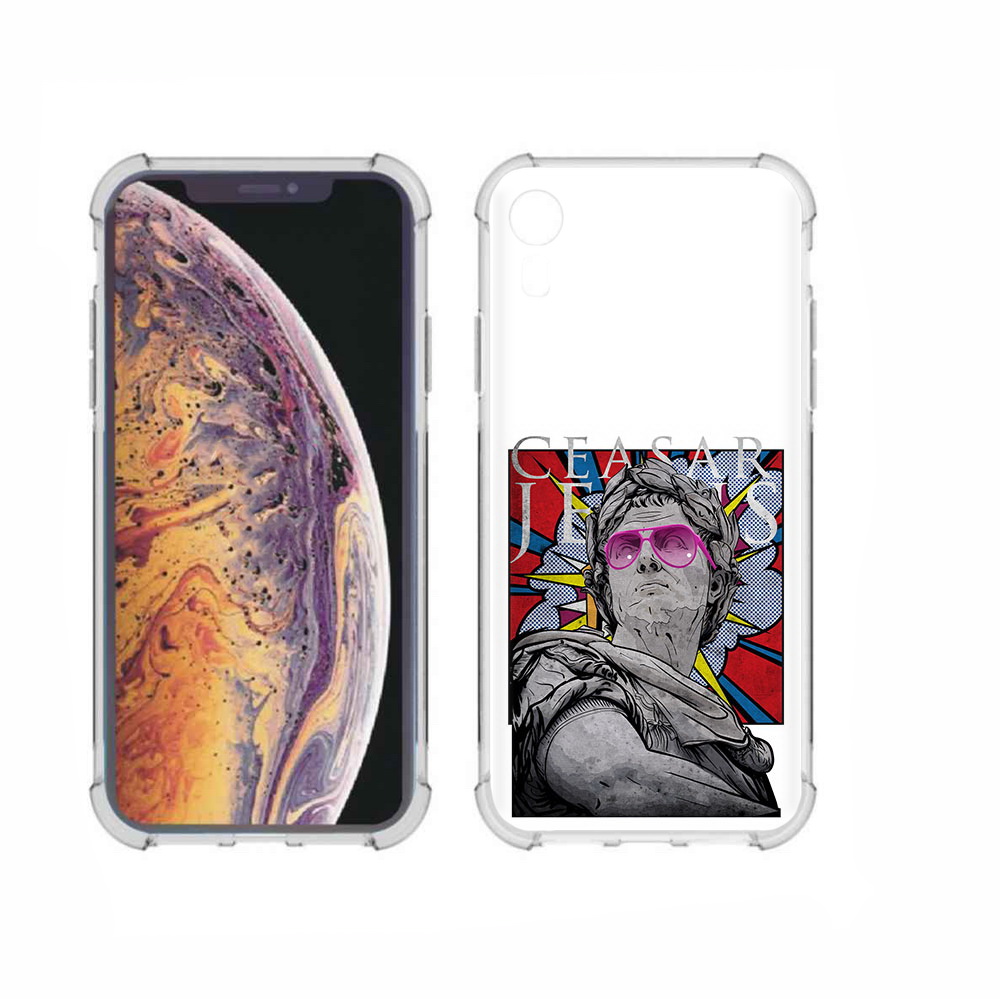 

Чехол MyPads Tocco для Apple iPhone XR крутая статуя свободы, Прозрачный, Tocco