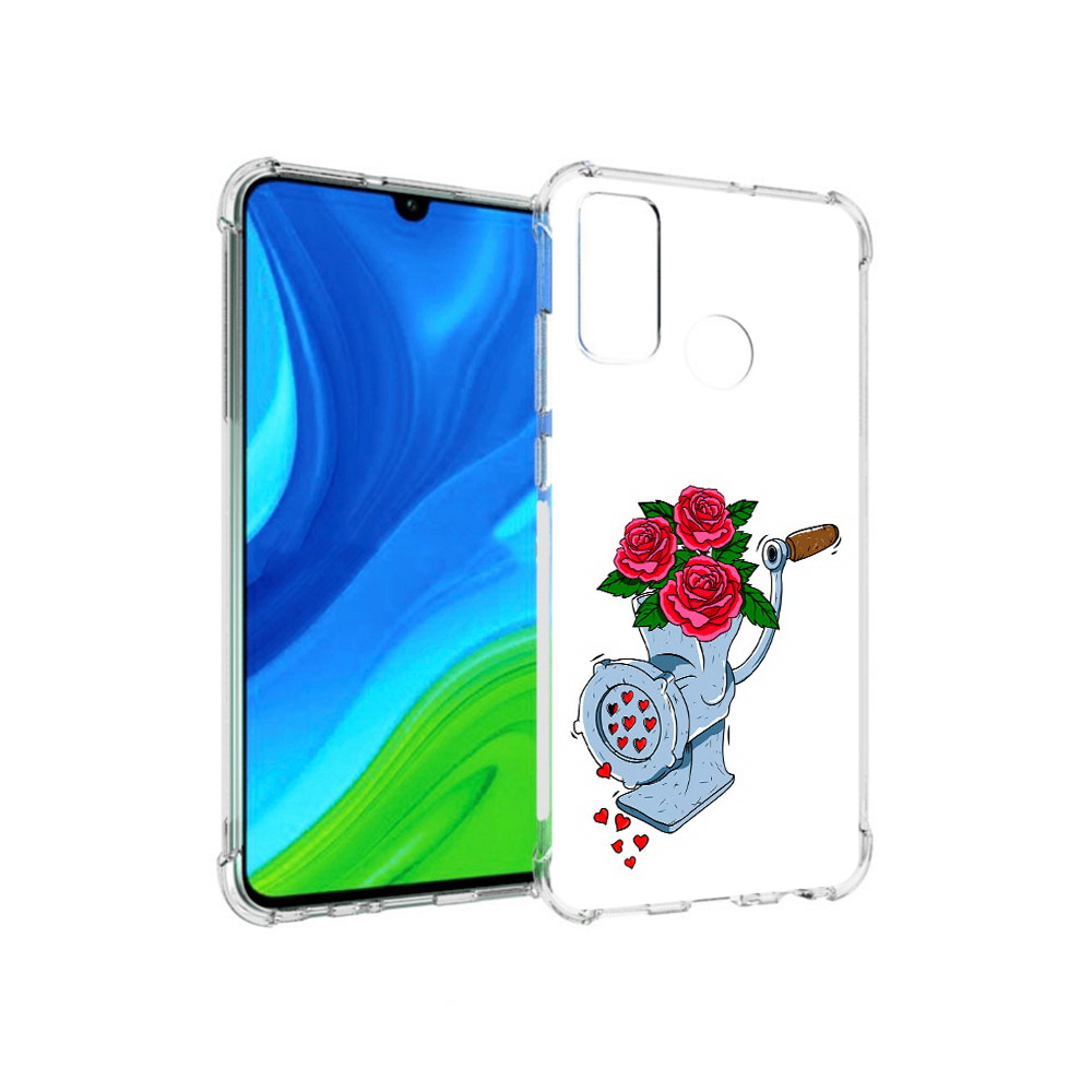 

Чехол MyPads Tocco для Huawei P Smart (2020) Цветочные сердца, Прозрачный, Tocco