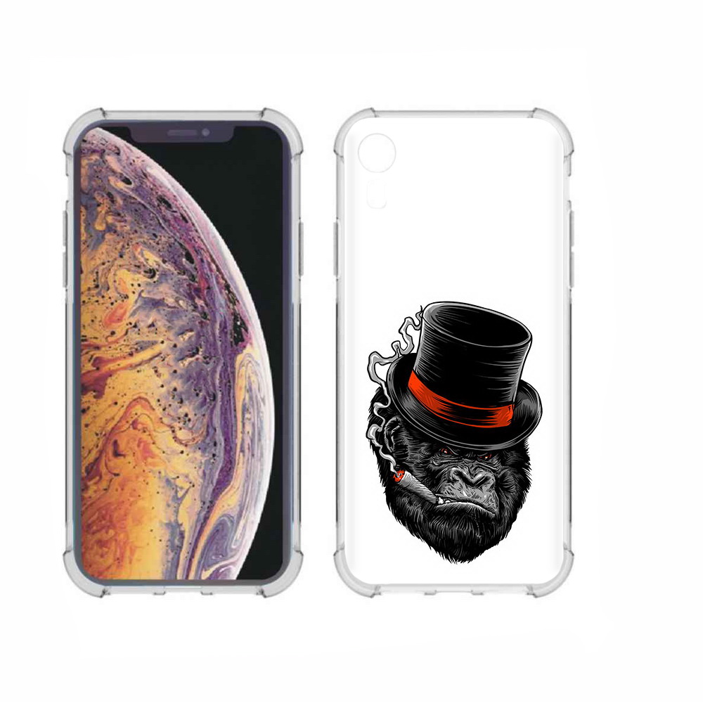 

Чехол MyPads Tocco для Apple iPhone XR дизайнерская горилла, Прозрачный, Tocco