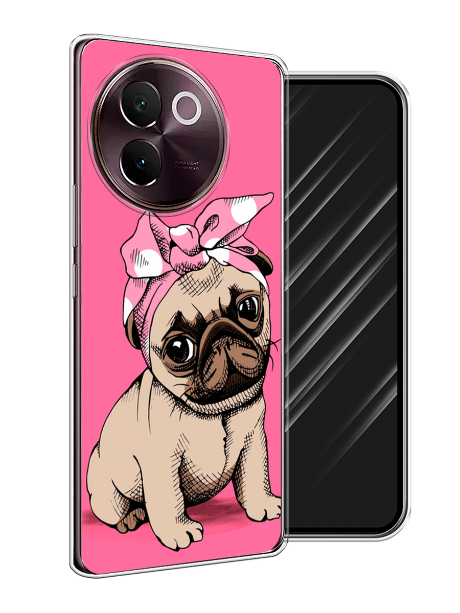 

Чехол Awog на Vivo V30e "Dog Pin-Up", Розовый;бежевый, 2610550-1