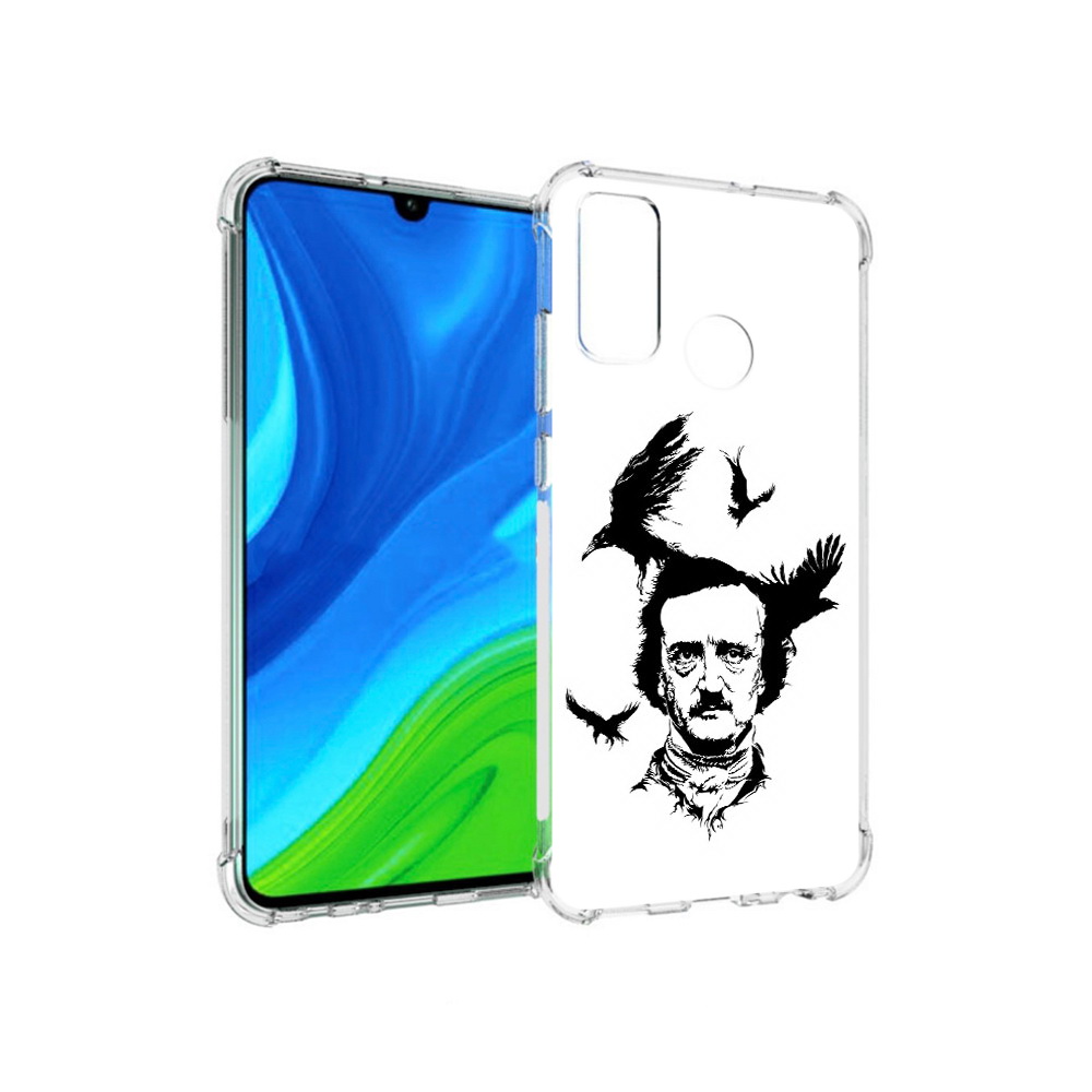 

Чехол MyPads Tocco для Huawei P Smart (2020) Эдгар Аллан черно белый, Прозрачный, Tocco