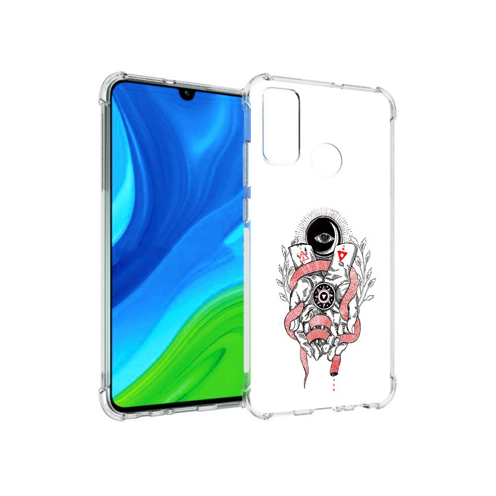 

Чехол MyPads Tocco для Huawei P Smart (2020) абстрация связанные руки, Прозрачный, Tocco