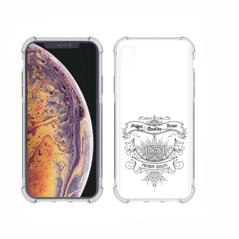 

Чехол MyPads Tocco для Apple iPhone XR логотип 1851 год, Прозрачный, Tocco