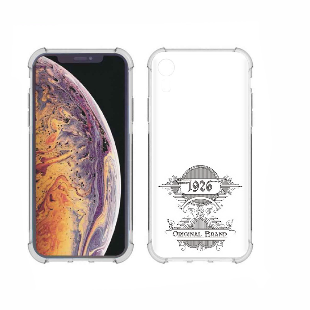 

Чехол MyPads Tocco для Apple iPhone XR логотип черно белый, Прозрачный, Tocco