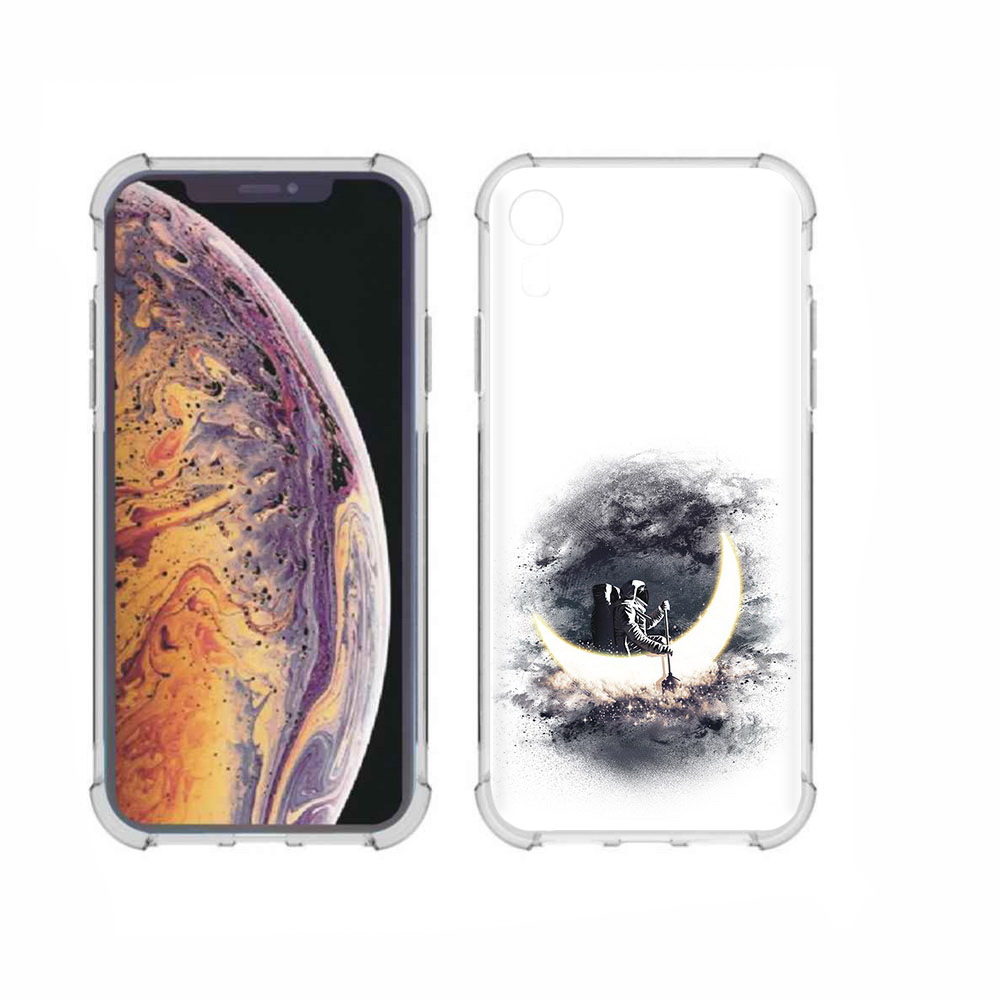 

Чехол MyPads Tocco для Apple iPhone XR лунный путешественник, Прозрачный, Tocco