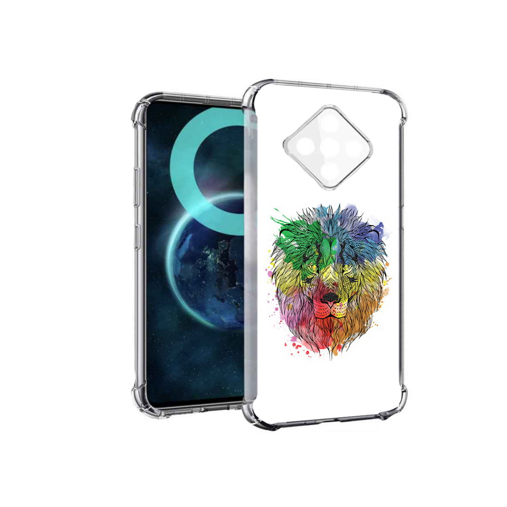 

Чехол MyPads разноцветный гордый лев для Infinix Zero 8, Прозрачный, Tocco