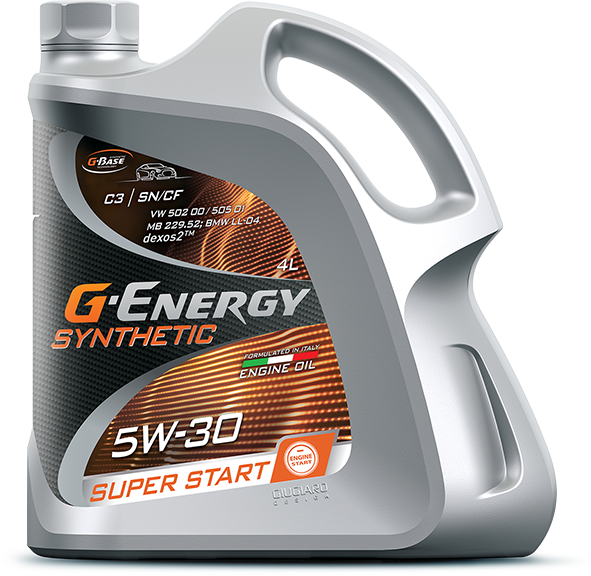 фото Моторное масло g-energy synthetic super start 5w-30, 4л, синтетическое