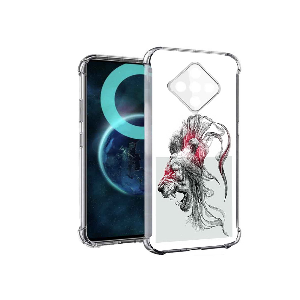 

Чехол MyPads разъяренный лев для Infinix Zero 8, Прозрачный, Tocco