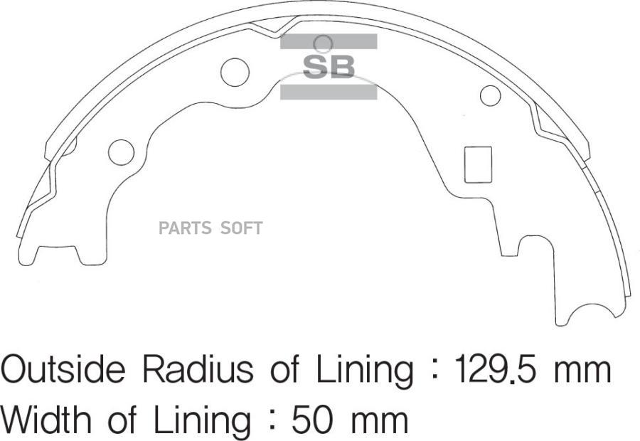

Тормозные колодки Sangsin brake барабанные SA044