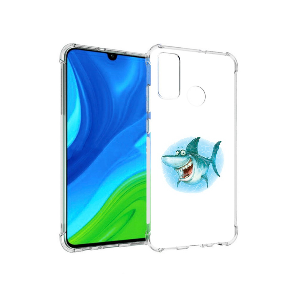 

Чехол MyPads Tocco для Huawei P Smart (2020) веселая акула, Прозрачный, Tocco