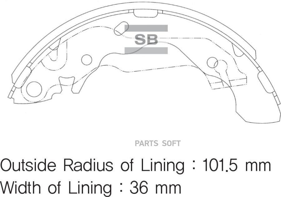 

Колодки тормозные Sangsin brake барабанные SA062