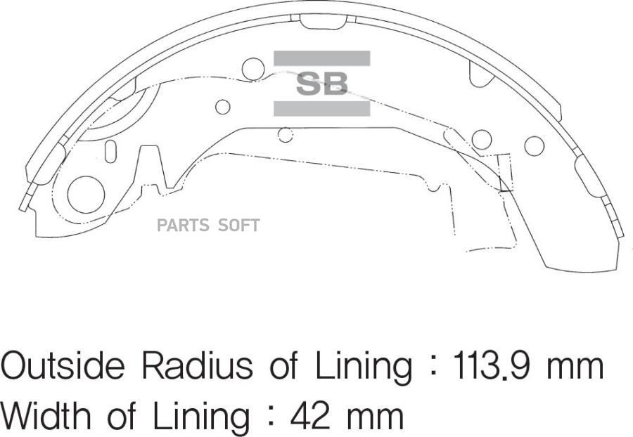 

Колодки тормозные Sangsin brake барабанные SA111