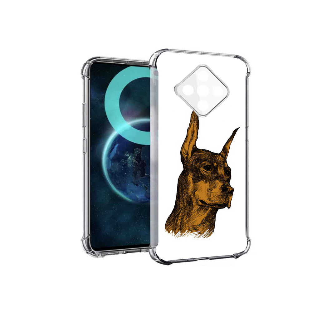 

Чехол MyPads скетч доберман для Infinix Zero 8, Прозрачный, Tocco