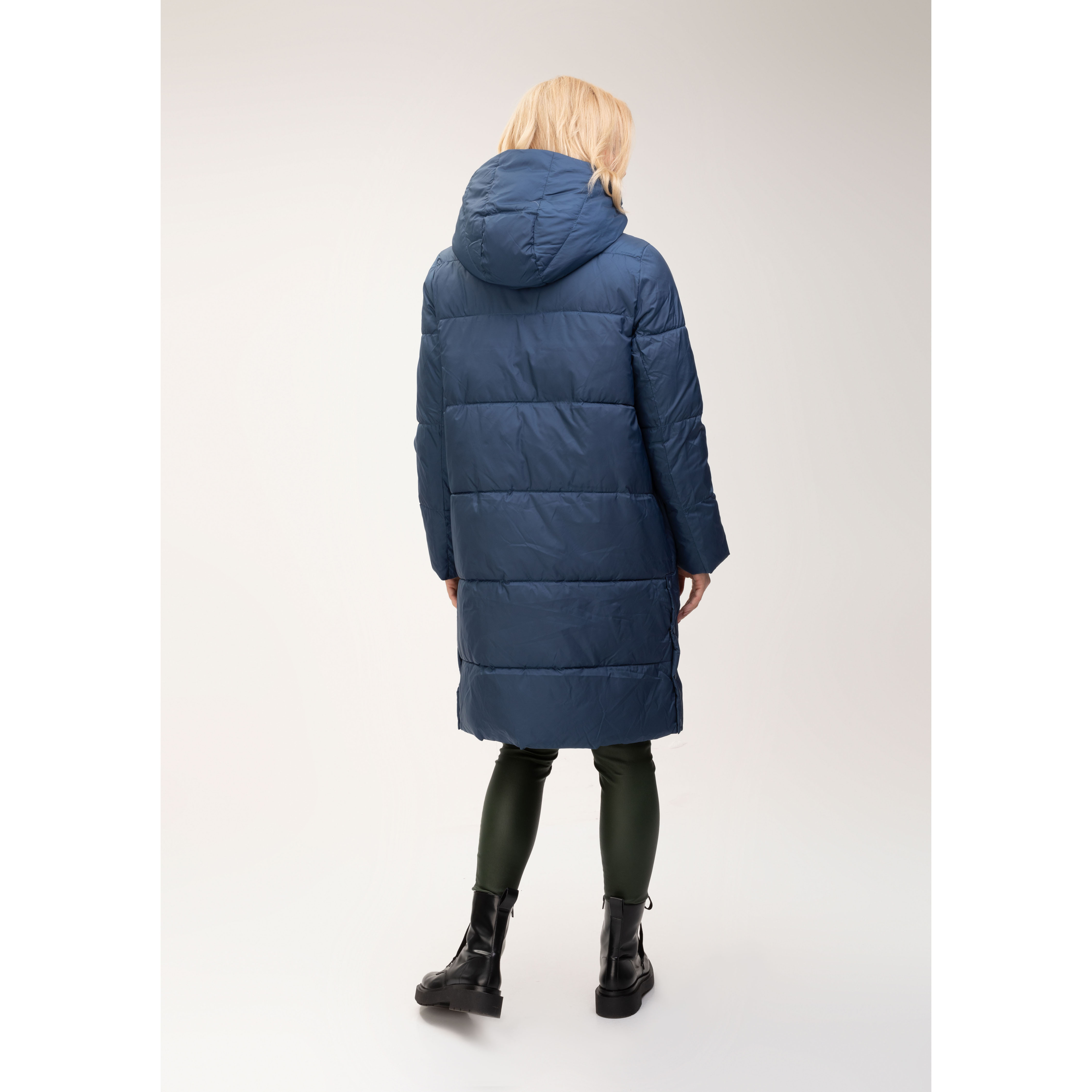 Пальто женское Mfin MF-20005 синее 38 EU