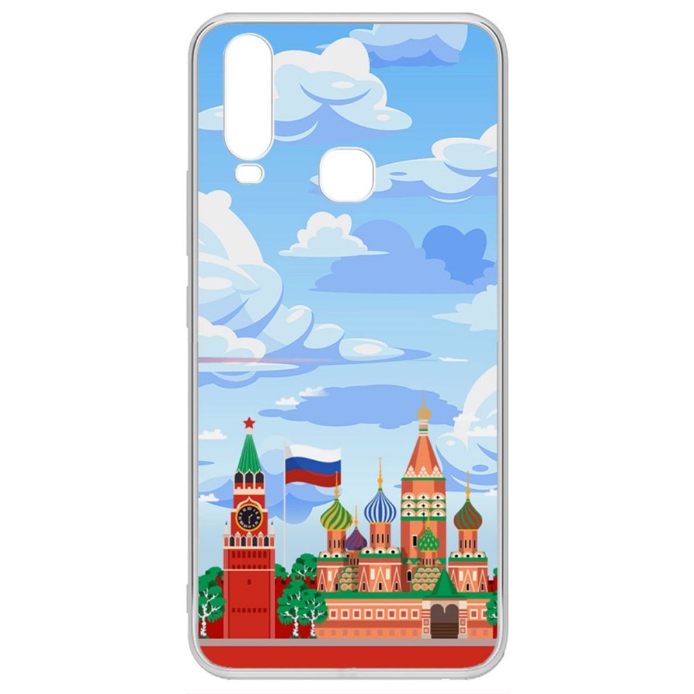 Чехол-накладка Krutoff Clear Case Красная Площадь для Vivo Y17
