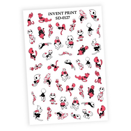 

Набор, iNVENT PRiNT, Слайдер-дизайн «Коты и кошки. Мультяшки» №SD-127, 3 шт., Разноцветный