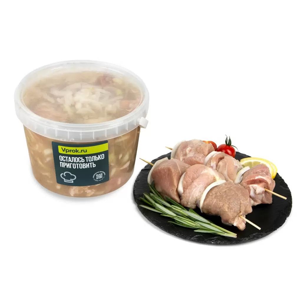 

Шашлык из свиной лопатки ВкусВилл охлажденый +-1,02 кг