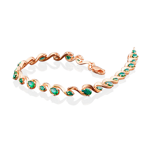 

Браслет из красного золота с изумрудом р. 18 PLATINA jewelry 05-0564-00-103-1110-30, 05-0564-00-103-1110-30