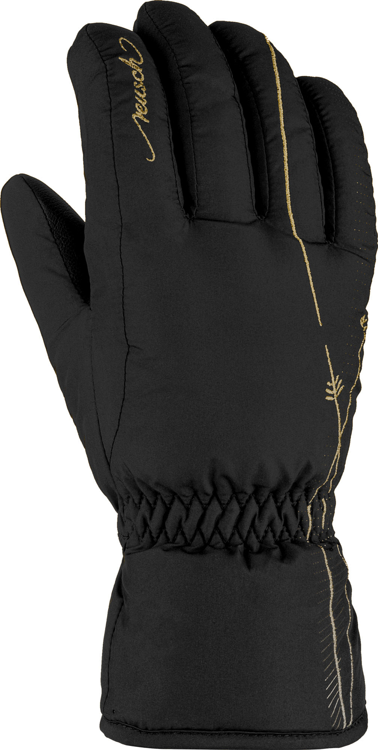 Перчатки горнолыжные REUSCH Yana Black/Gold (inch (дюйм):7)