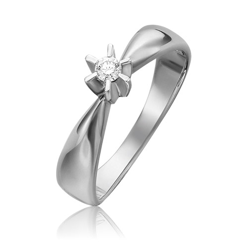 

Кольцо из золота р.  PLATINA jewelry 01-0150-00-101-1120-30, бриллиант, 01-0150-00-101-1120-30